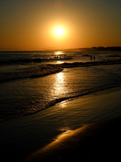 People Swimming on the Beach