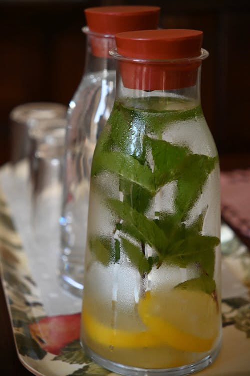 Lemonade in a Glass Pitcher