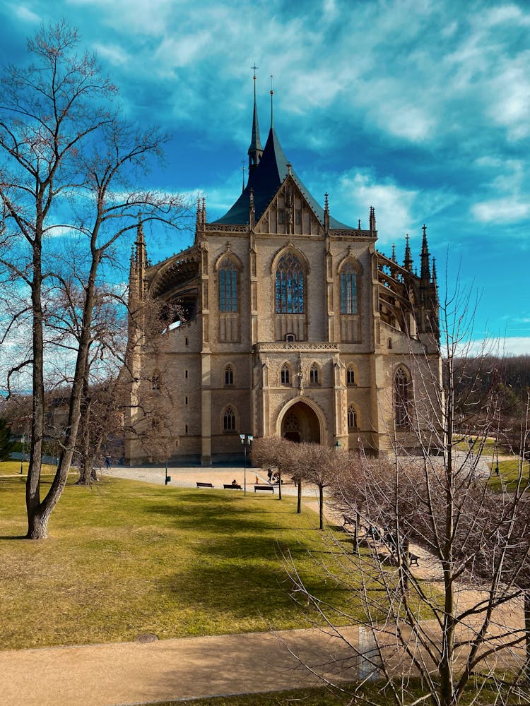 St. Barbara's Cathedral Under Blue Sky