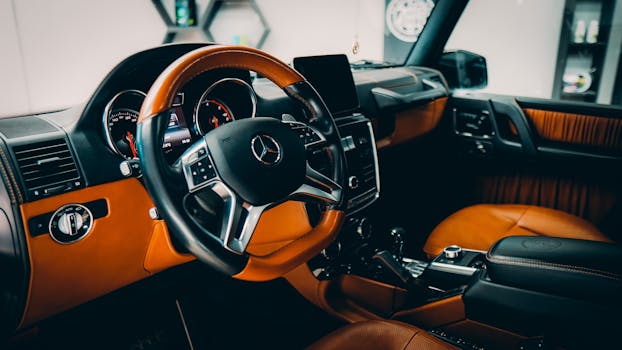 Explore the plush interior of a Mercedes-Benz G-Class featuring premium materials and modern design.