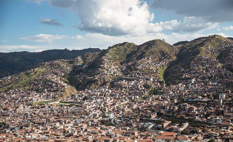 An Aerial Shot Of The Cuzco City In Peru