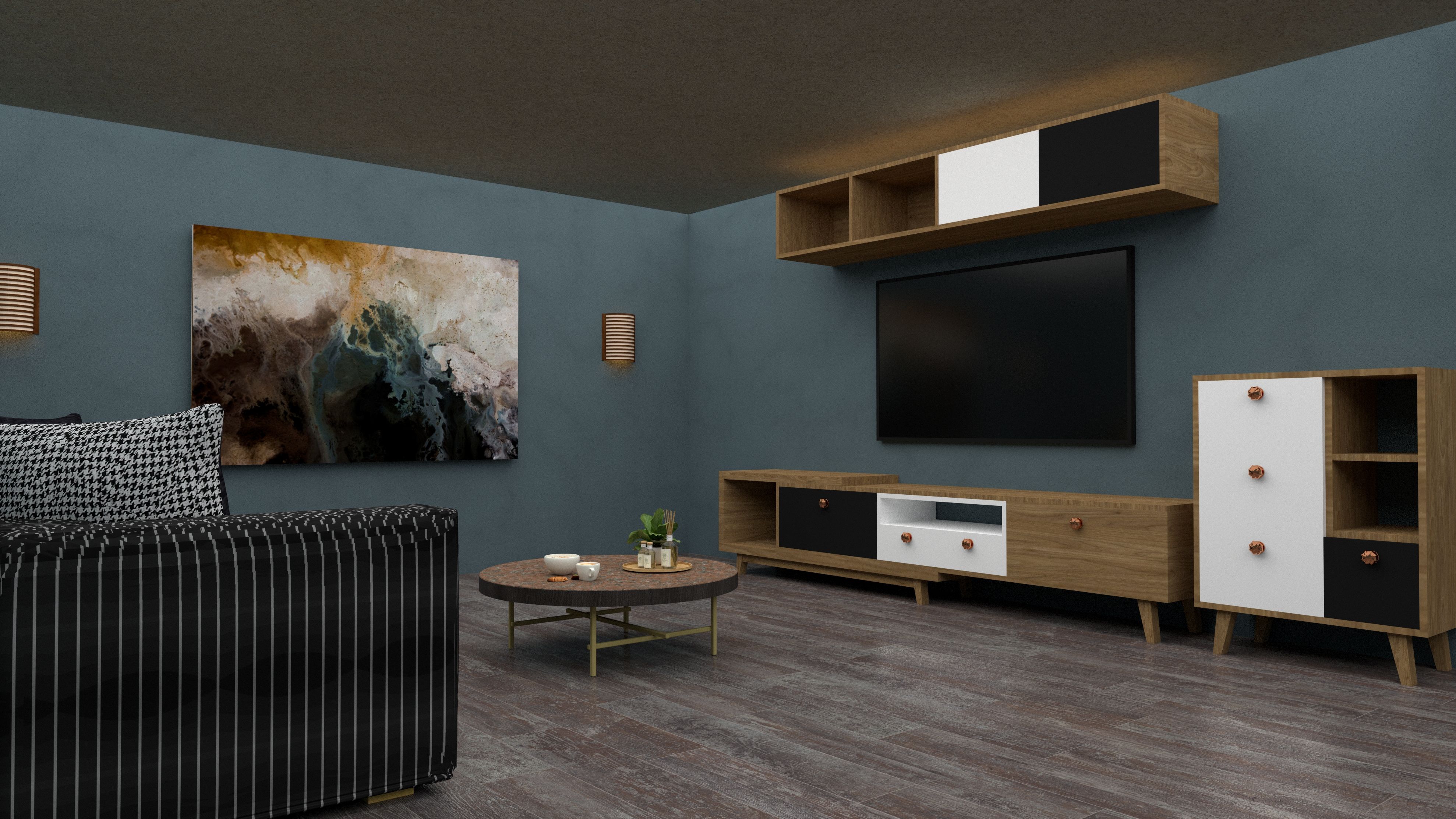 TV stands comparison in Jaipur showroom with various models
