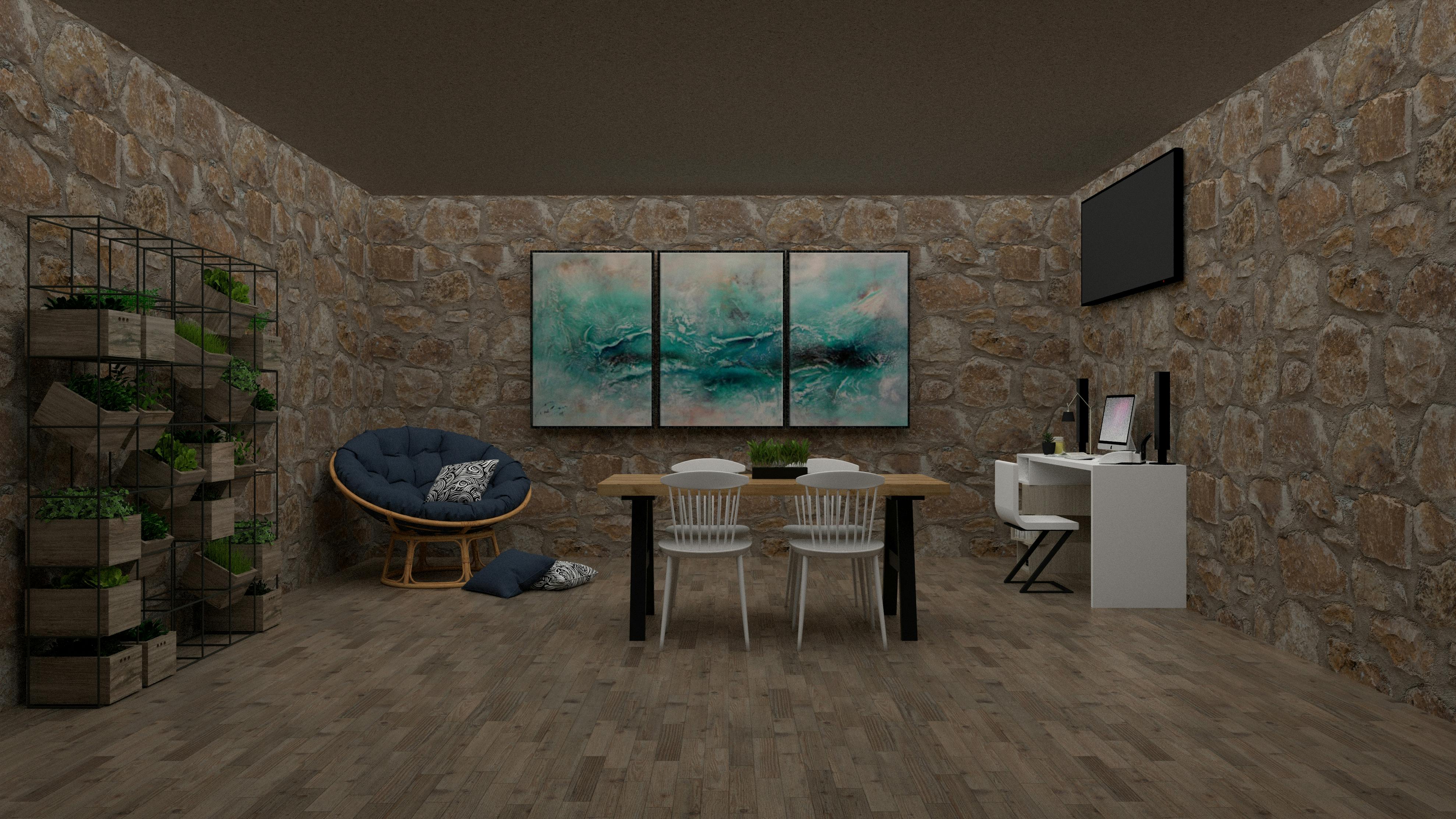 Project of Interior Design with Table and Desk · Free Stock Photo