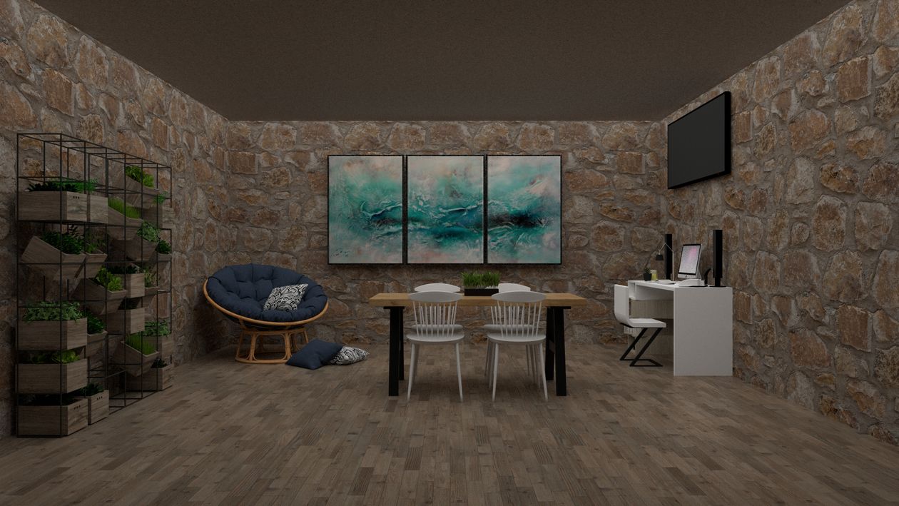 Project of Interior Design with Table and Desk · Free Stock Photo