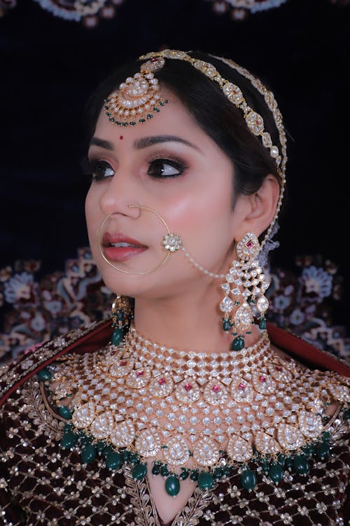 イヤリング, インドの結婚式, インド人女性の無料の写真素材