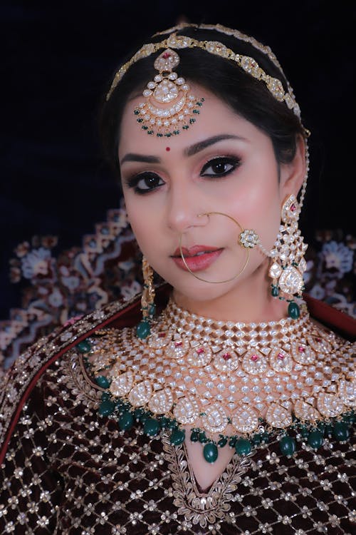 インド人女性, ゴールド, ネックレスの無料の写真素材