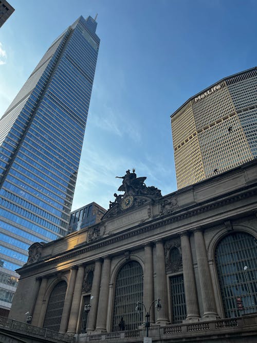 Clear Sky over Buildings in Manhattan