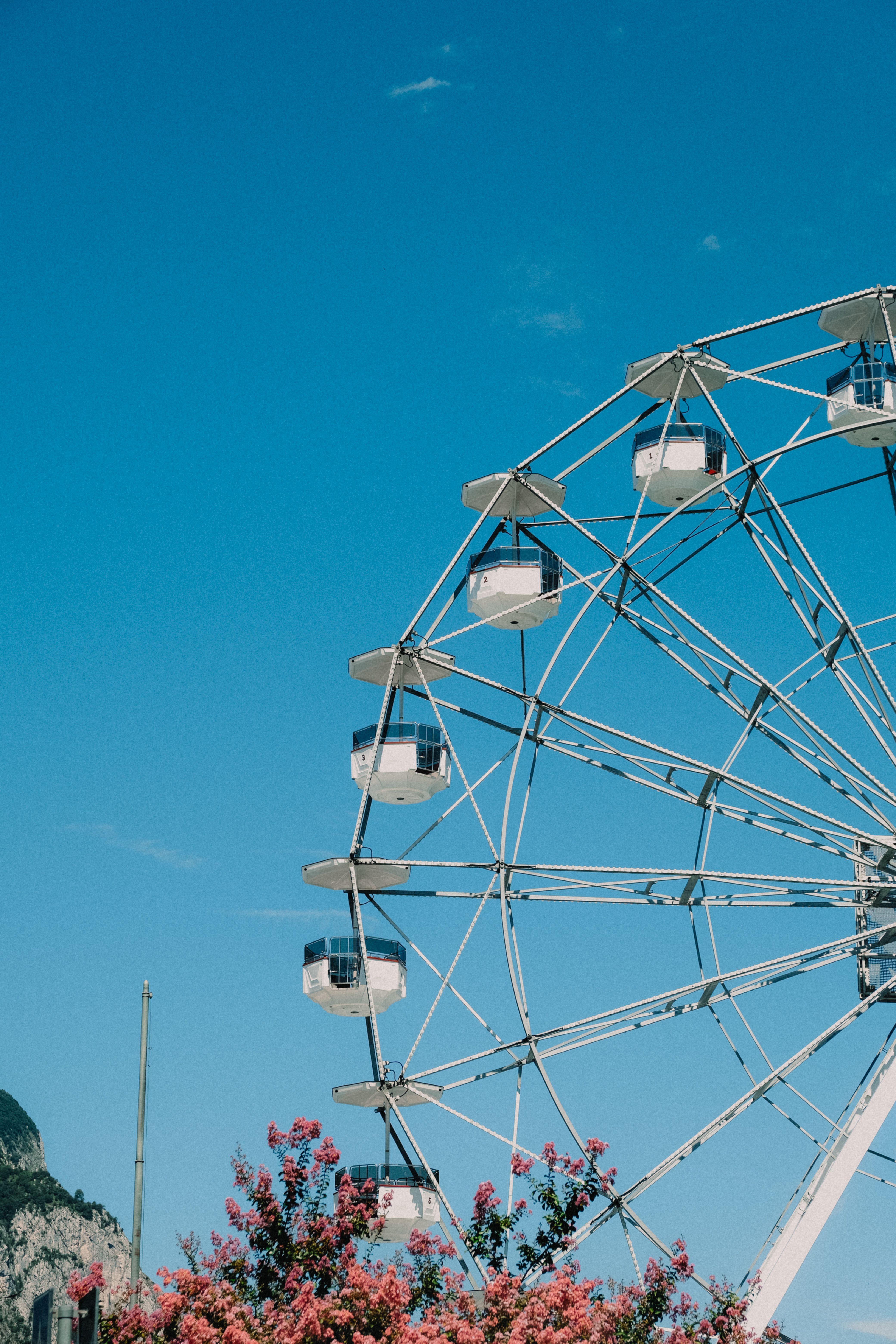 White Ferris Wheel Under the Blue Sky · Free Stock Photo