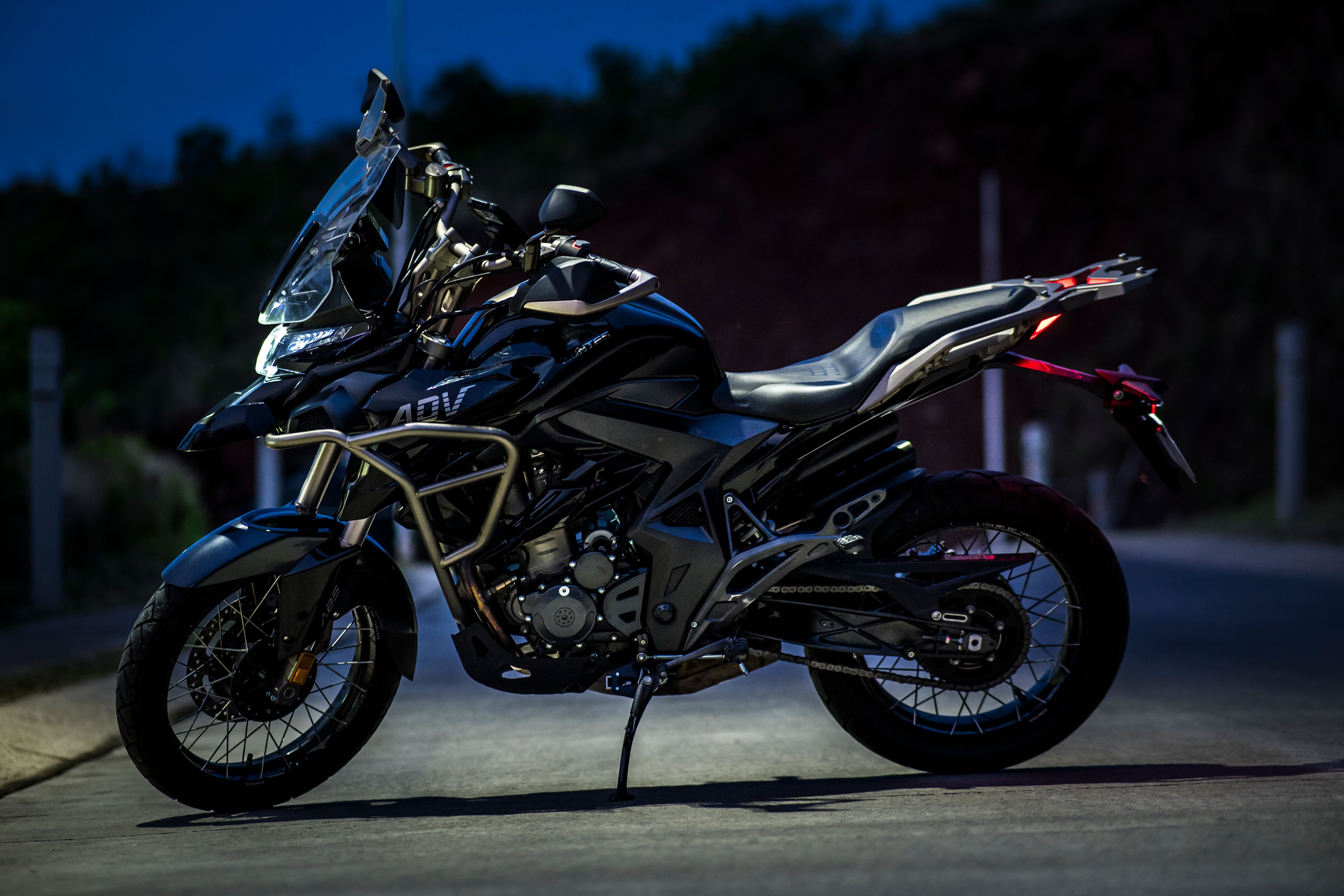 A Black Motorcycle on the Road · Free Stock Photo