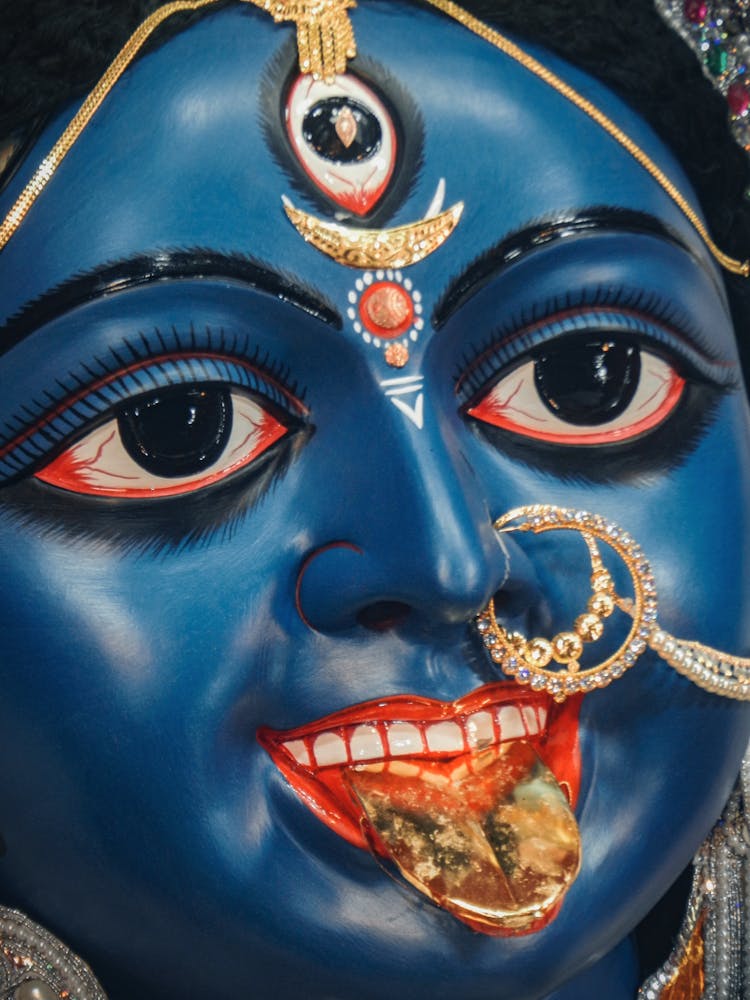 Goddess Kali Shiva In Close Up Photography