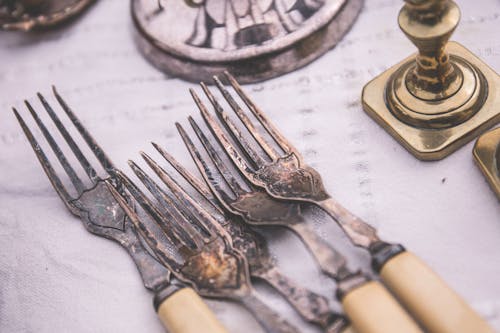 Free Close up of Forks Stock Photo