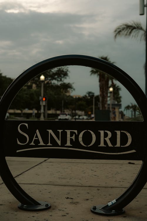 Stanford Sign on a Pavement, Stanford, California, USA