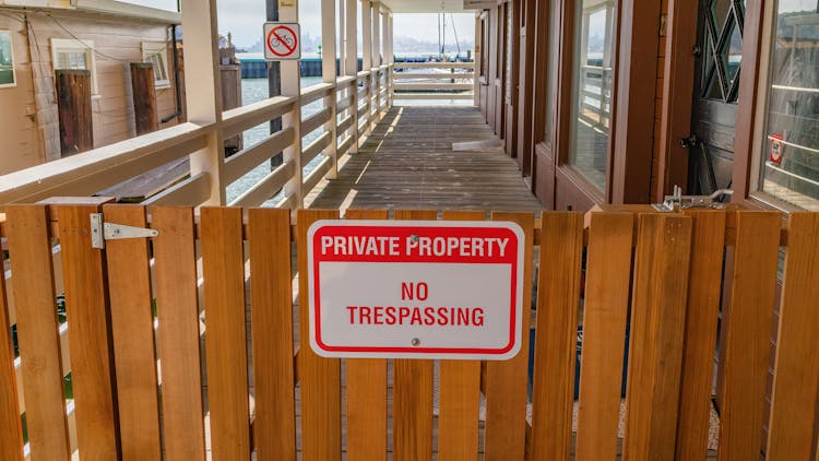 Red And White No Trespassing Sign