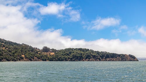 Island Under Blue Sky