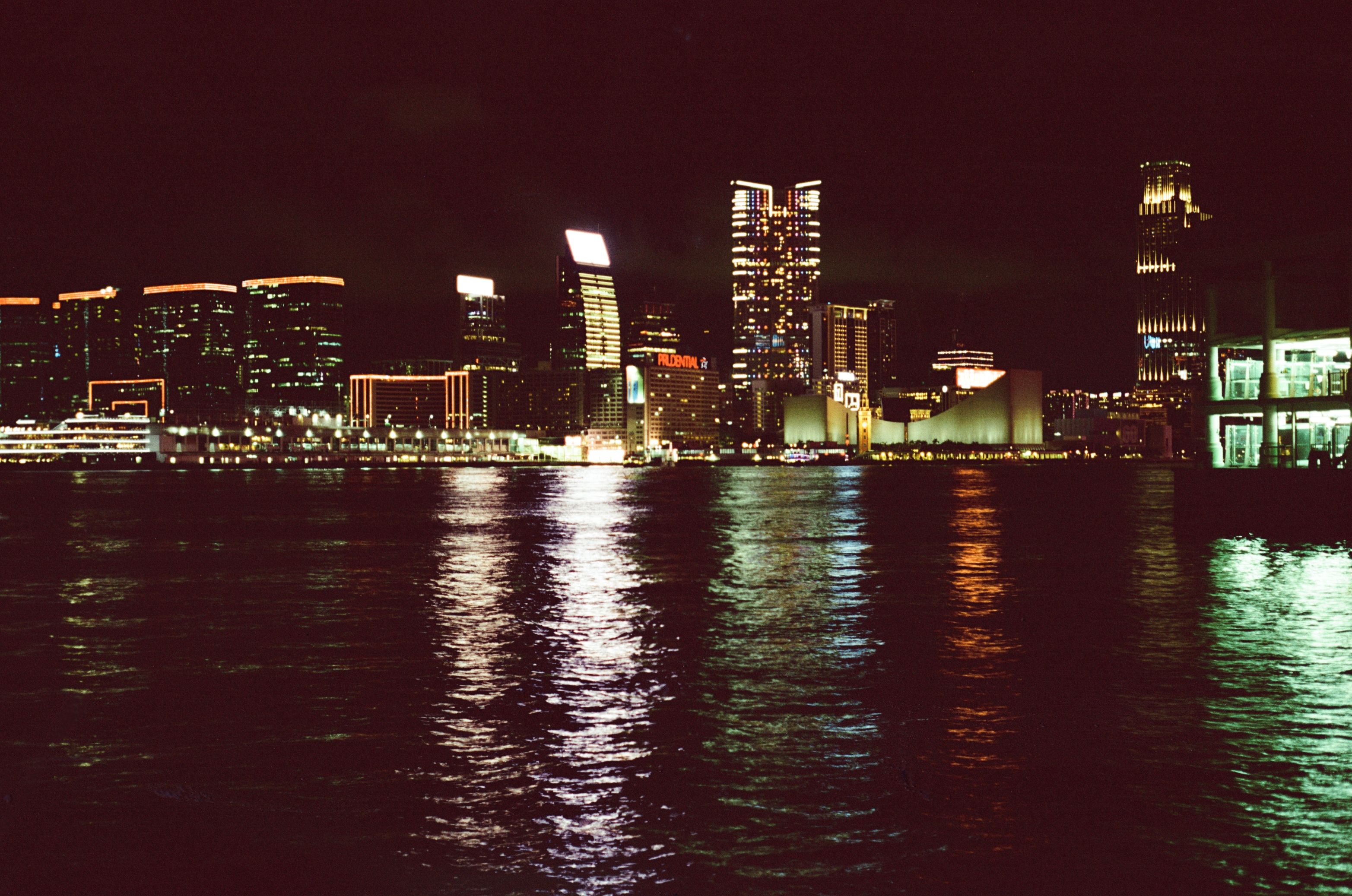 Photo of Hong Kong Skyline at Night · Free Stock Photo