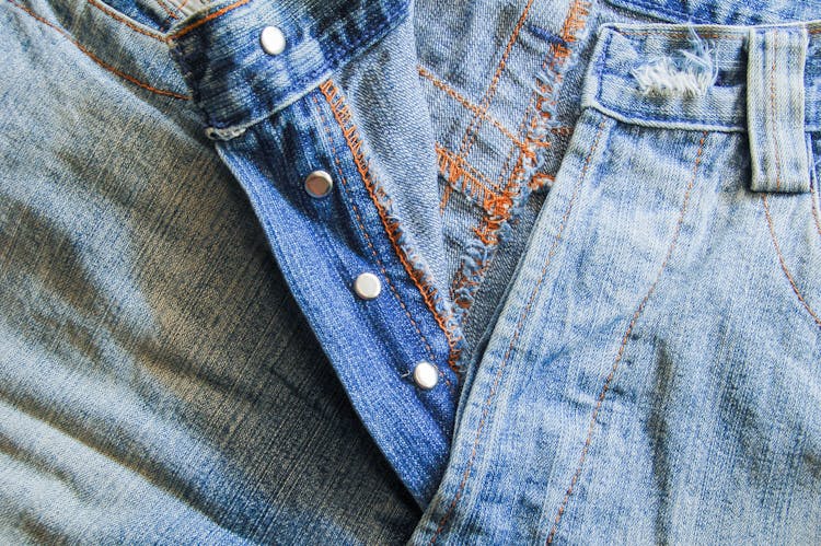 Close-up Shot Of Denim Apparel