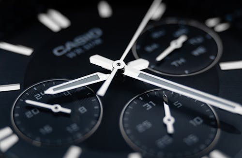 Close-Up Shot of an Analog Watch 