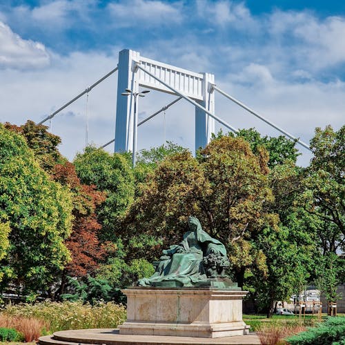 Foto d'estoc gratuïta de arbre, Budapest, estàtua