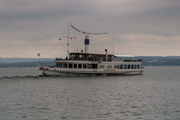 Boat Cruising On A River