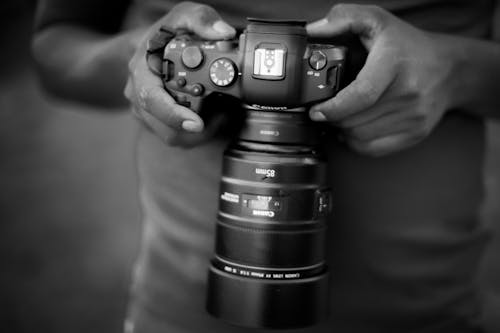 A Photographer Holding a Camera