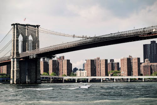 Fotobanka s bezplatnými fotkami na tému architektúra, Brooklyn Bridge, budovy