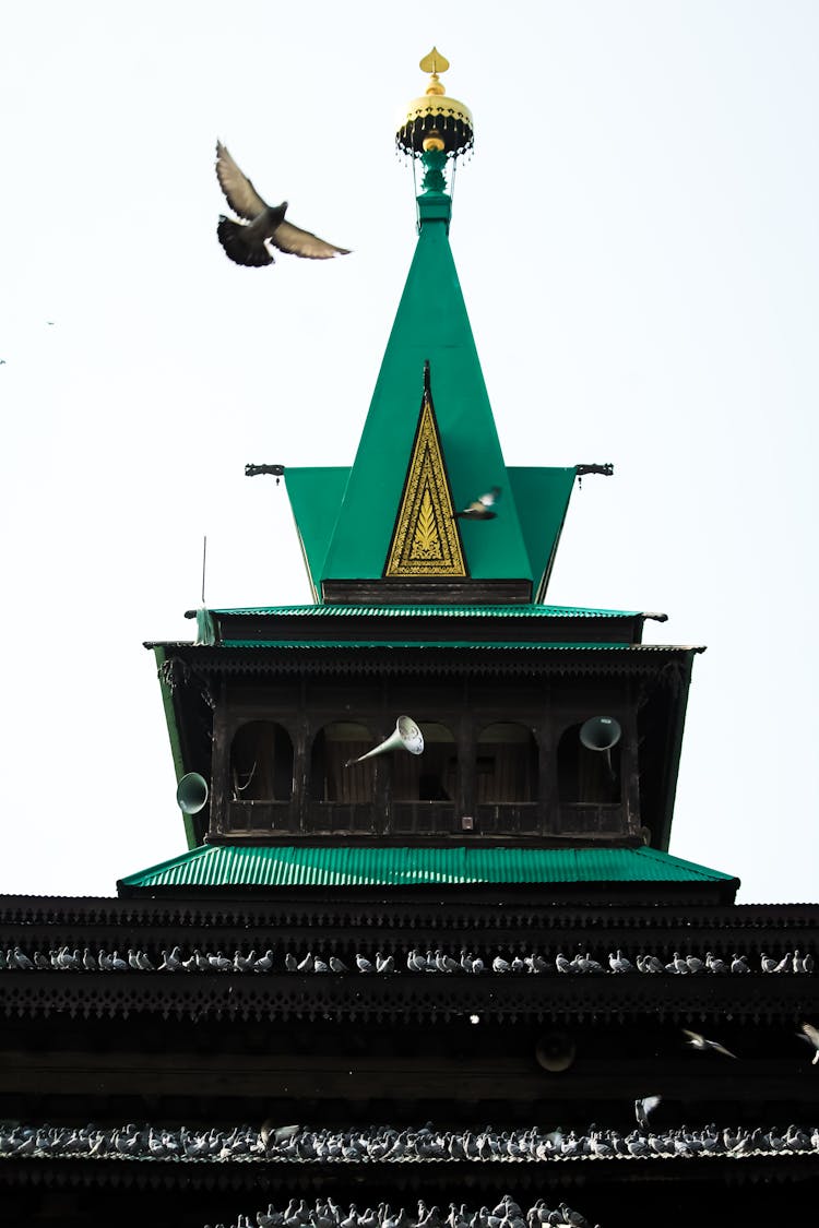 Top Of The Khanqah-e-Moula Mosque In Srinagar, India