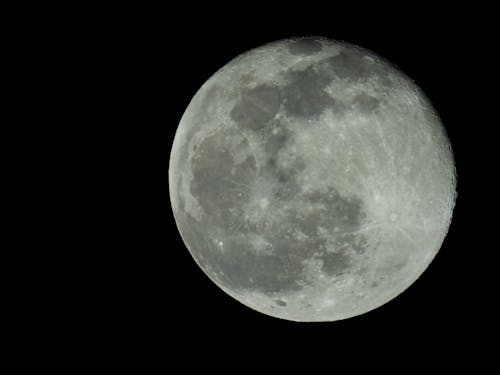 Close-Up Shot of the Full Moon 