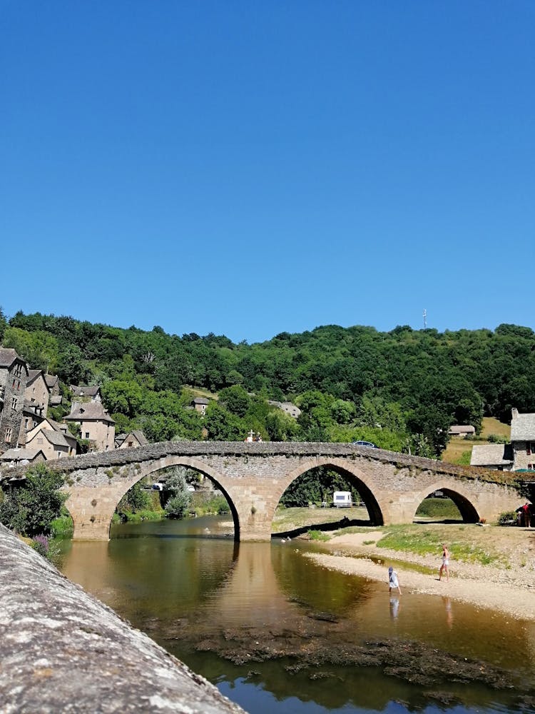 Ancient Bridge Over River