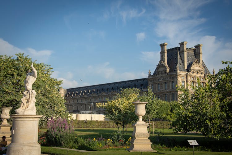 Mansion Among Garden In Paris