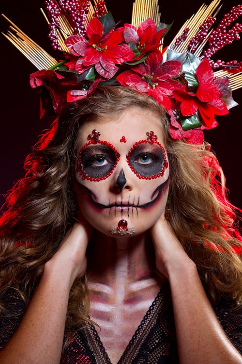 คลังภาพถ่ายฟรี ของ dia de los muertos, กะโหลกศีรษะ, ชุดแต่งกาย