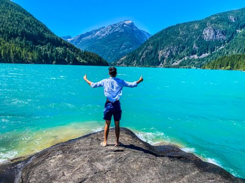 Free stock photo of amazing, beautiful nature, blue lake Stock Photo