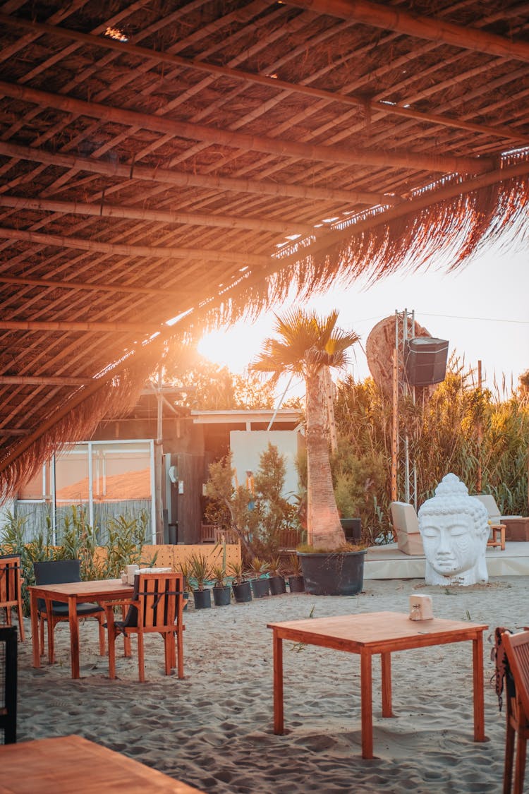 Patio Of Beach Restaurant