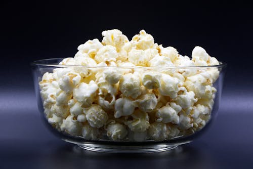 Ilmainen kuvapankkikuva tunnisteilla lähikuva, lasikulho, popcorn