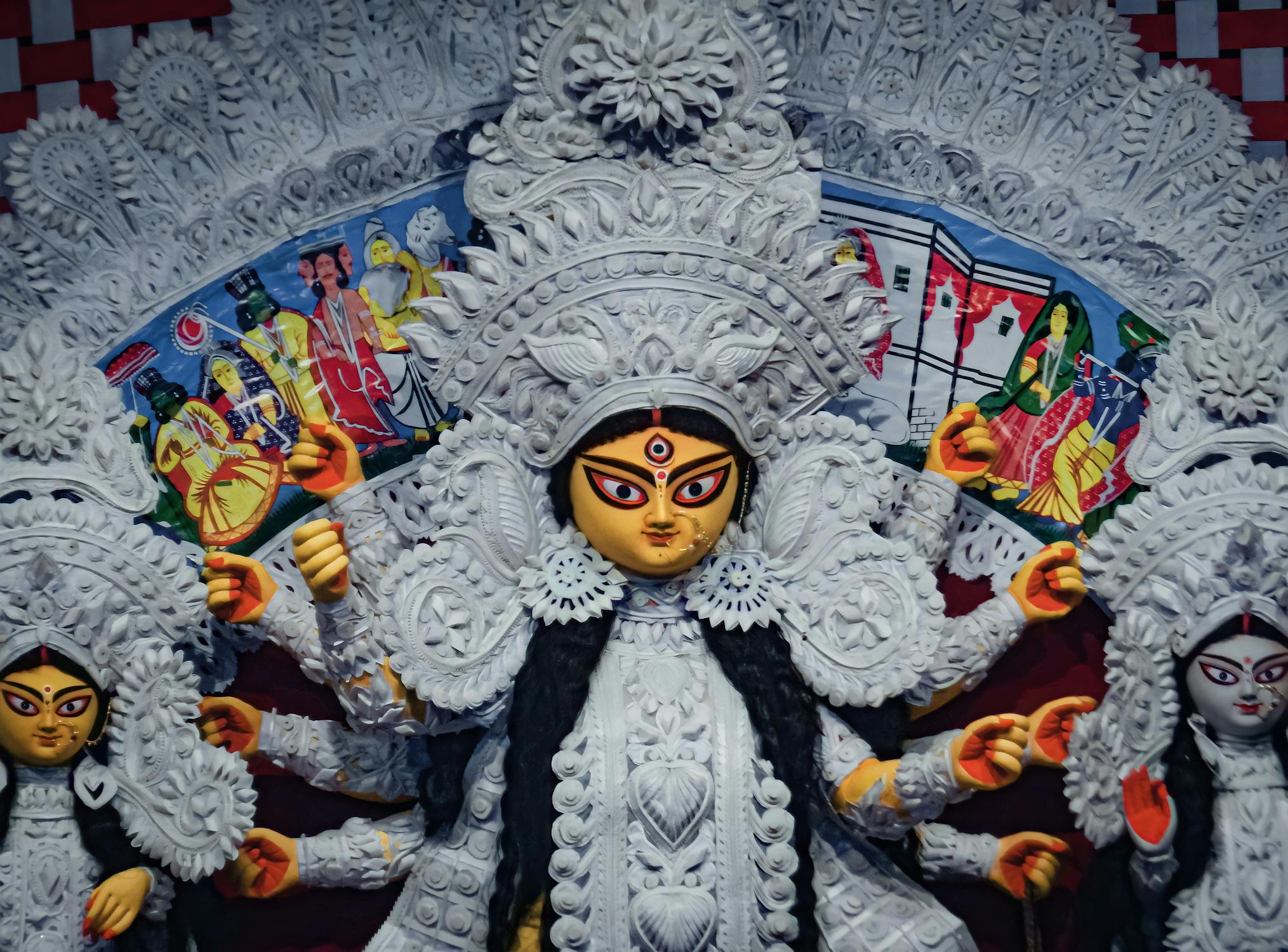 Close Up Photo of Maa Durga at Durga Puja Festival in India · Free