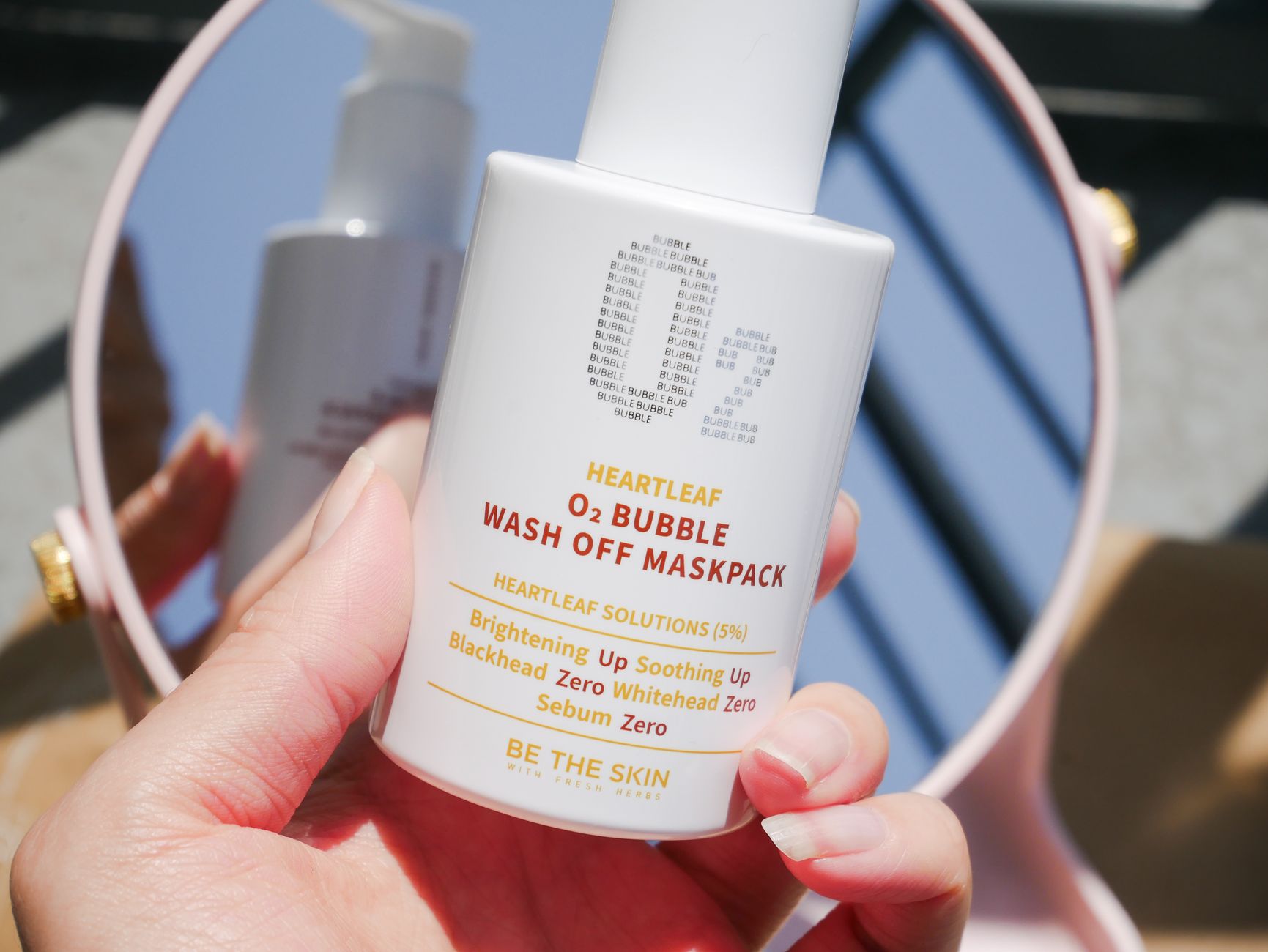 Close-up of skincare ingredients like green tea and salicylic acid
