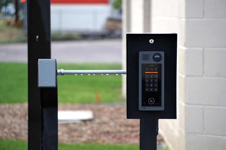 Video door phone at a residential entrance