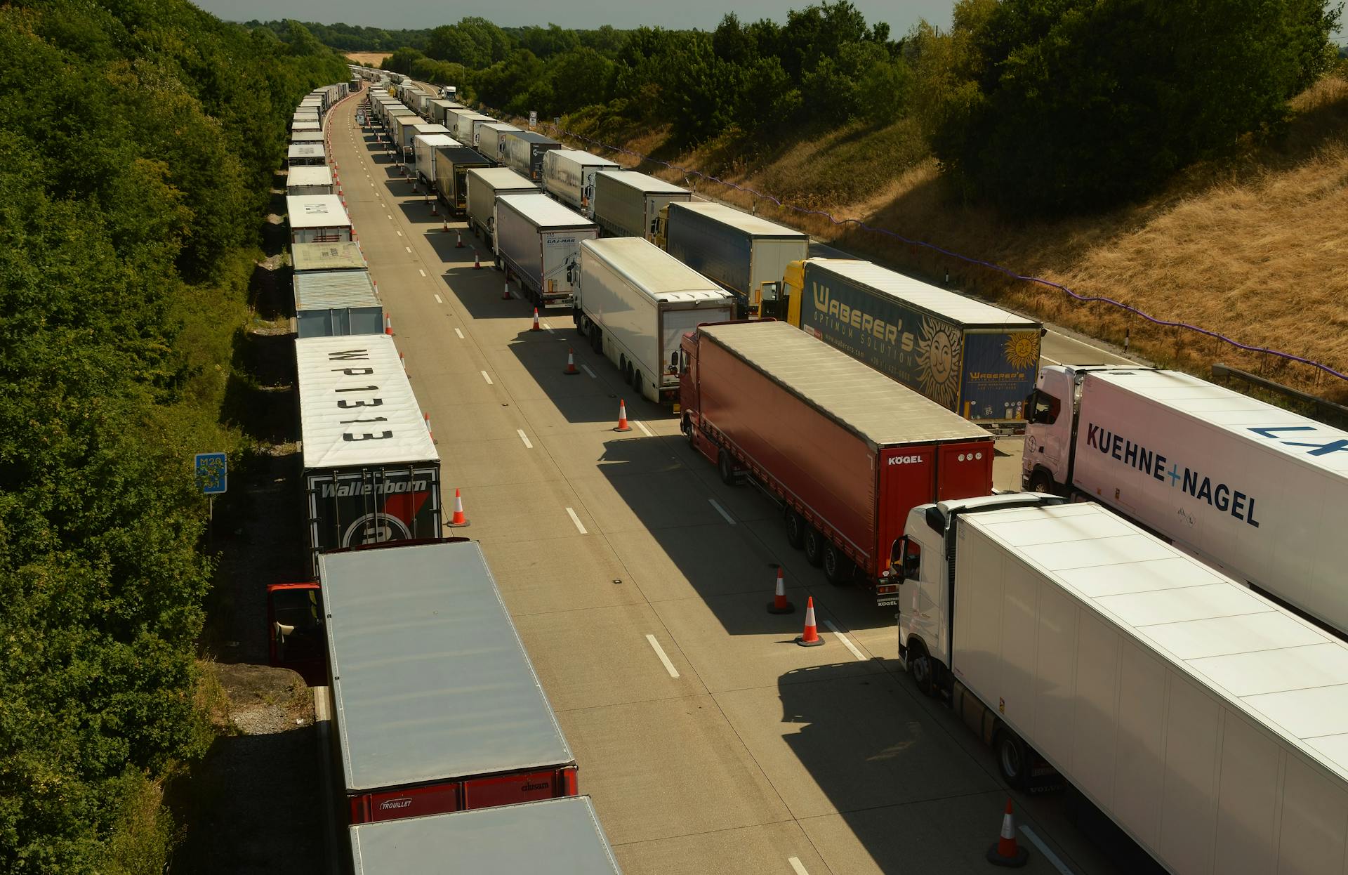 Trailer Trucks on the Road