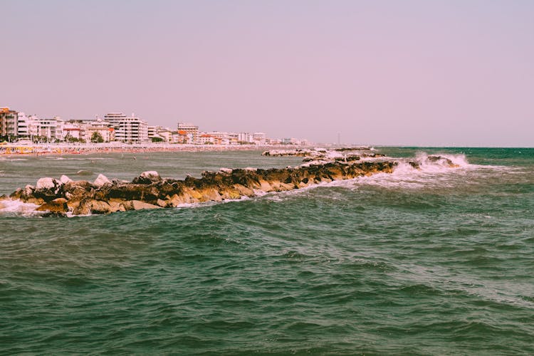 Crashing Waves On The Breakwater