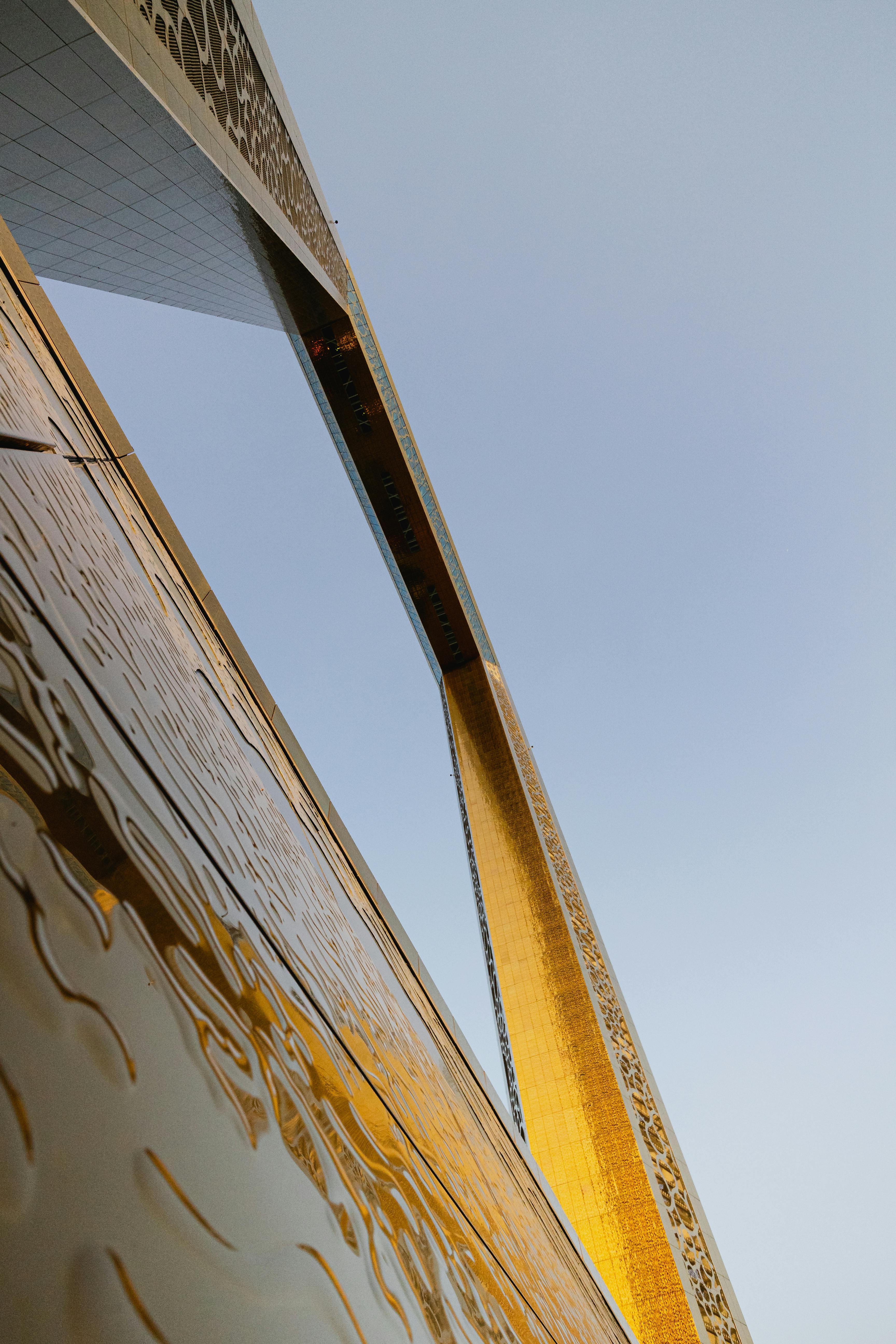 Low Angle Shot of the Dubai Frame Dubai Free Stock Photo