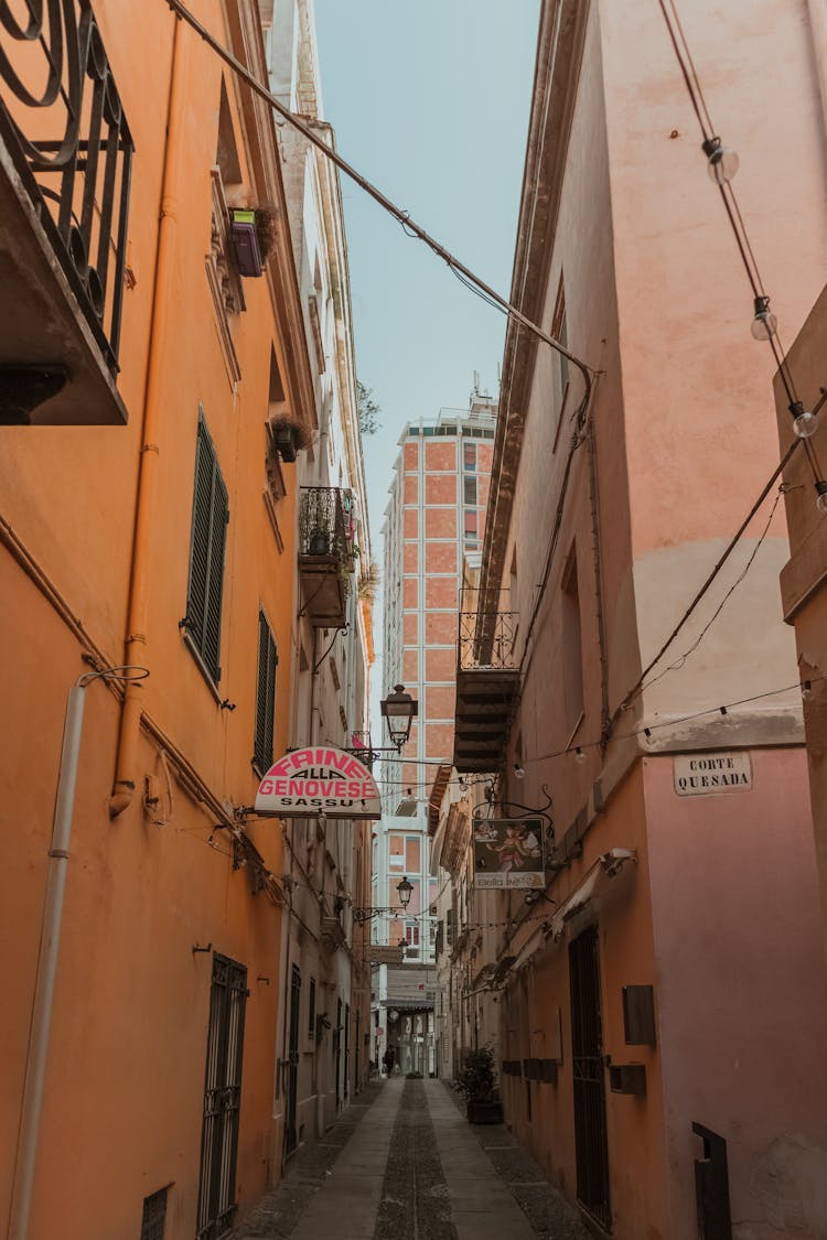 Narrow Street In City