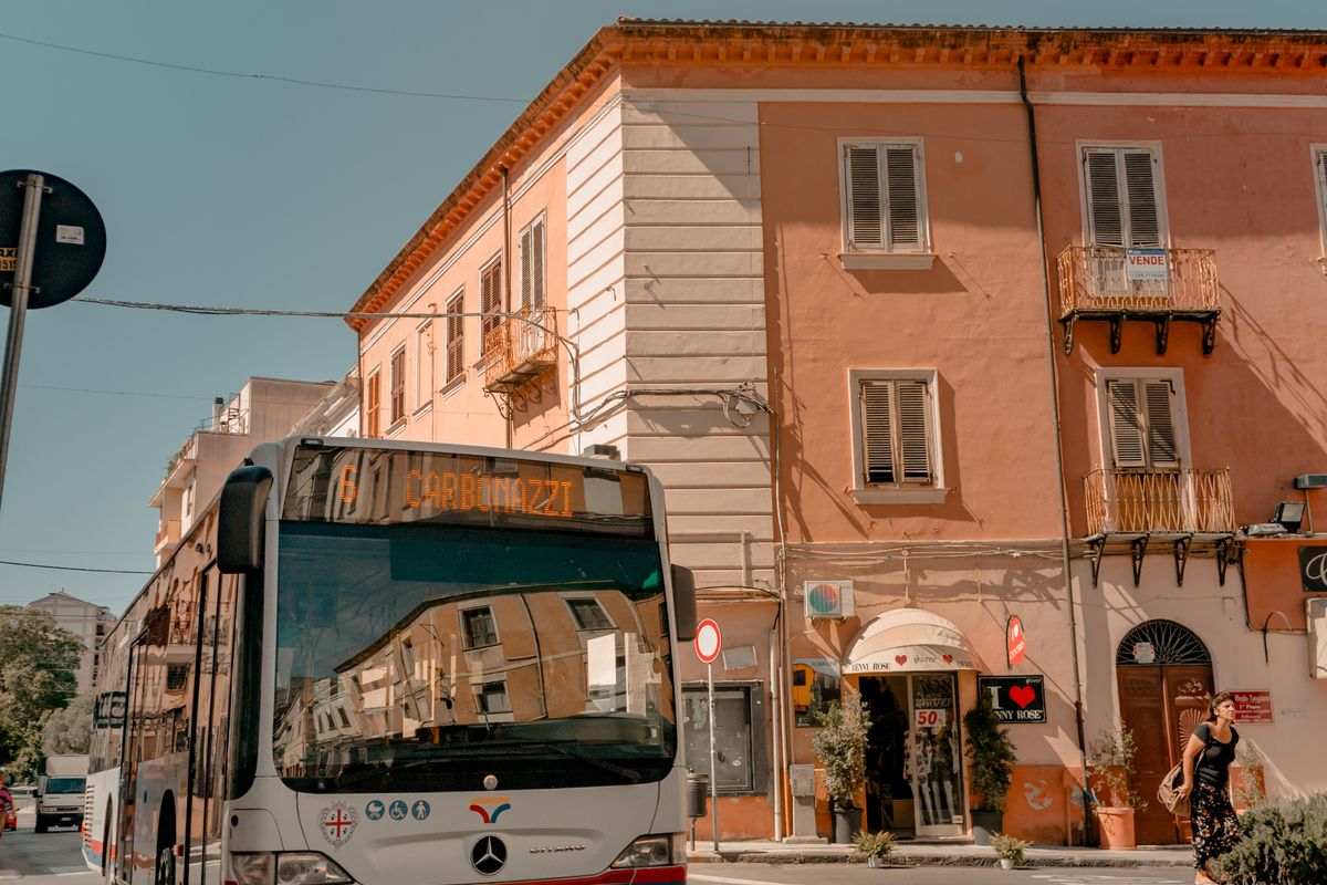 City bus used to travel between airports