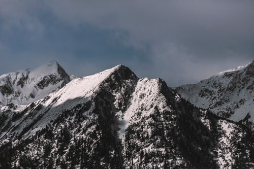 Free Breathtaking view of snow-capped mountain peaks in Rossura, Switzerland. Stock Photo