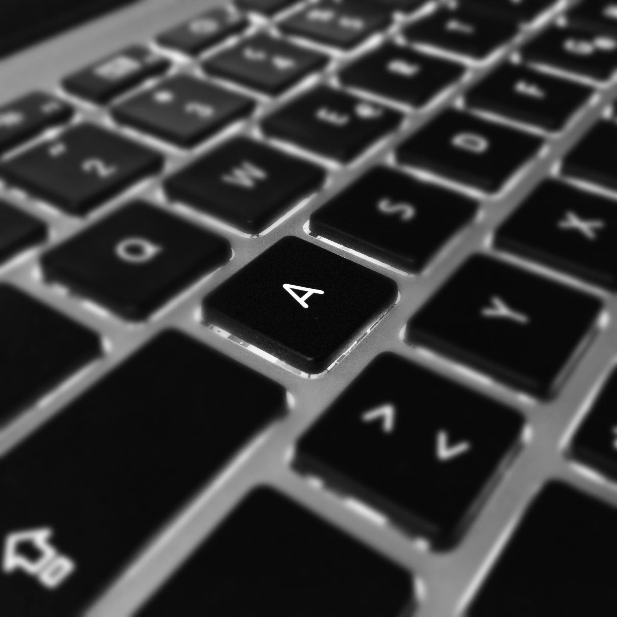 Close Up Shot of a Laptop Keyboard