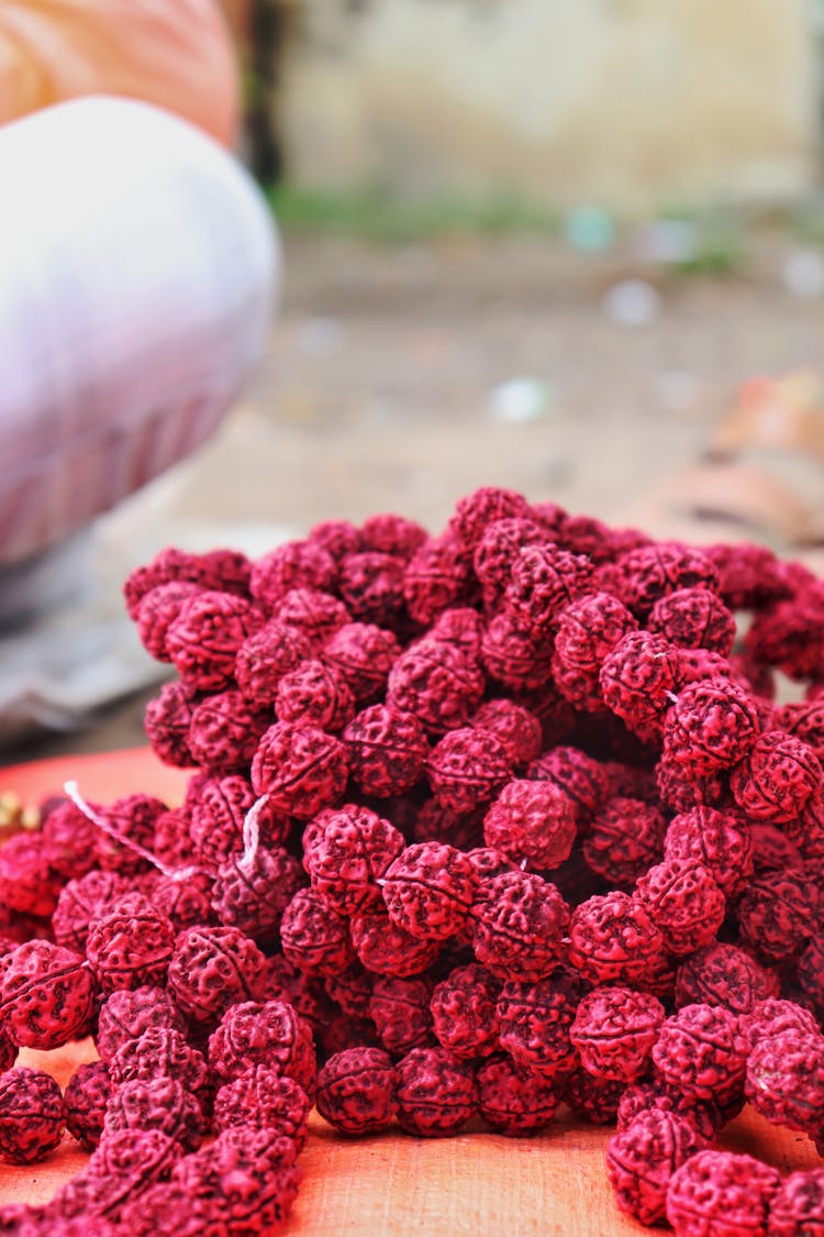 Close-up Of Red Ingredients On Market