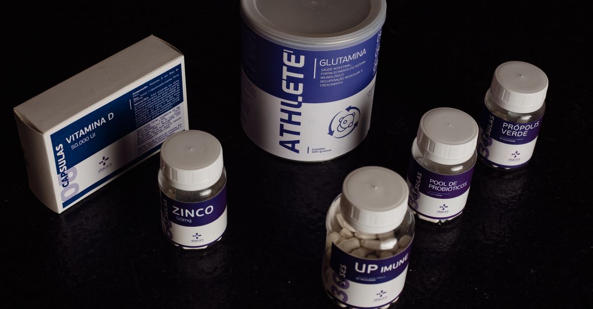 Close-up of a variety of nutritional supplements, vitamins, and probiotics. - Evidence evidence guide for zinc immune support meta-analysis