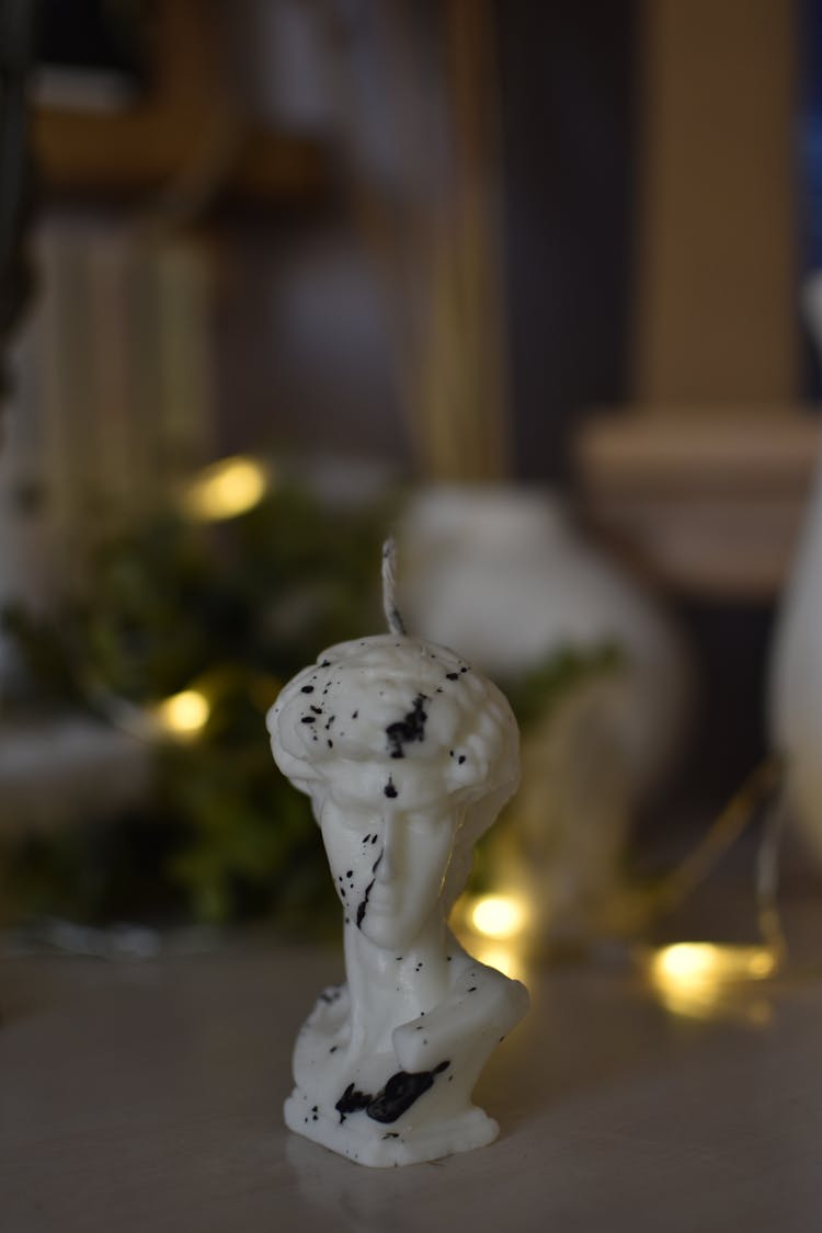 Candle In Form Of A Marble Bust