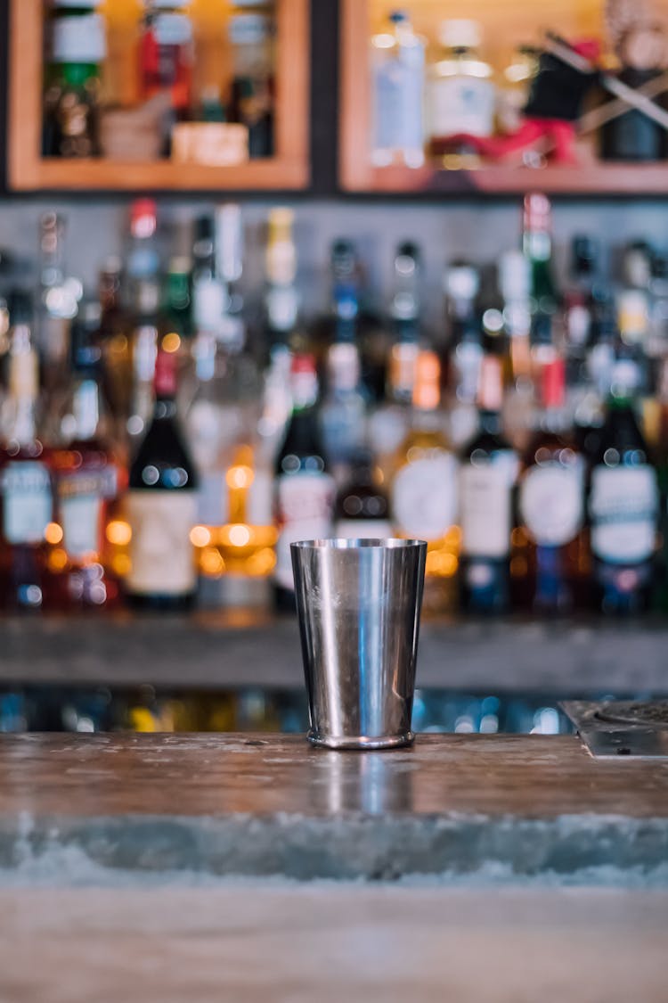 Cup Of The Counter Of A Bar