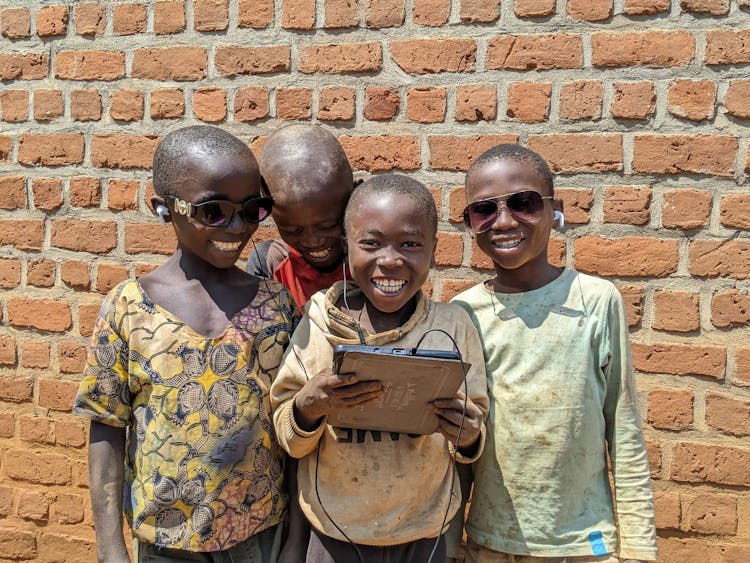 Smiling Boys With Tablet