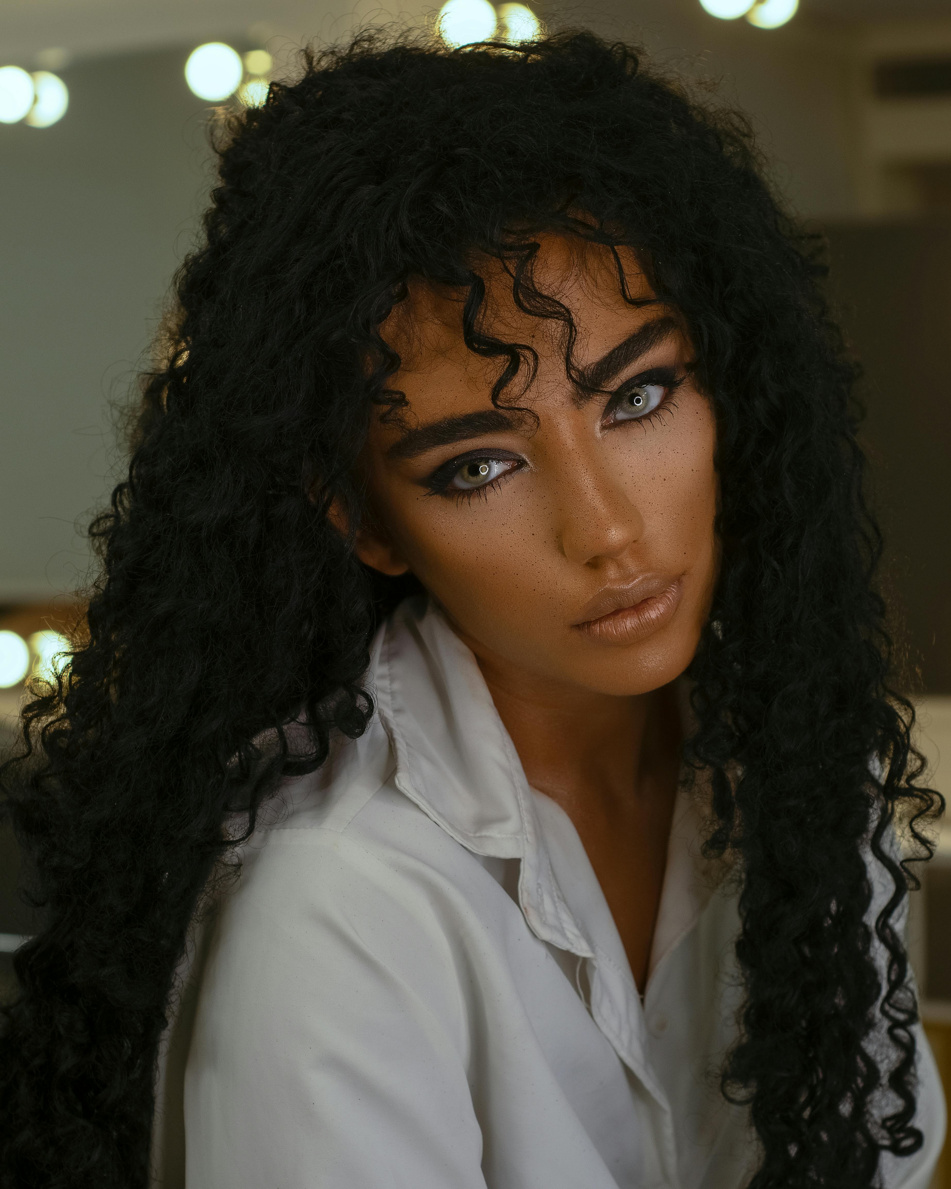 Curly Hair Brunette · Free Stock Photo
