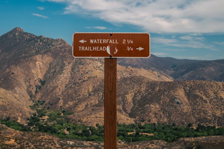 Directional Sign On Mountain